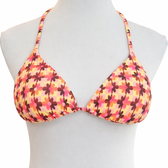 Hurley Retro Floral Daisy Triangle Bikini Set NWT Medium - Picture 2 of 10